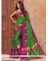 Divine Cotton Silk Green Traditional Saree