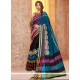 Subtle Black Embroidered Work Traditional Saree