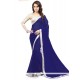 Distinctively Faux Georgette Lace Work Casual Saree