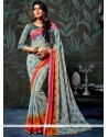 Gripping Abstract Print Work Multi Colour Printed Saree