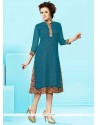 Miraculous Embroidered Work Faux Georgette Party Wear Kurti