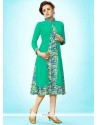 Immaculate Print Work Faux Georgette Party Wear Kurti