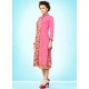 Delectable Faux Georgette Embroidered Work Party Wear Kurti