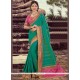 Chic Green Embroidered Work Art Silk Designer Traditional Saree