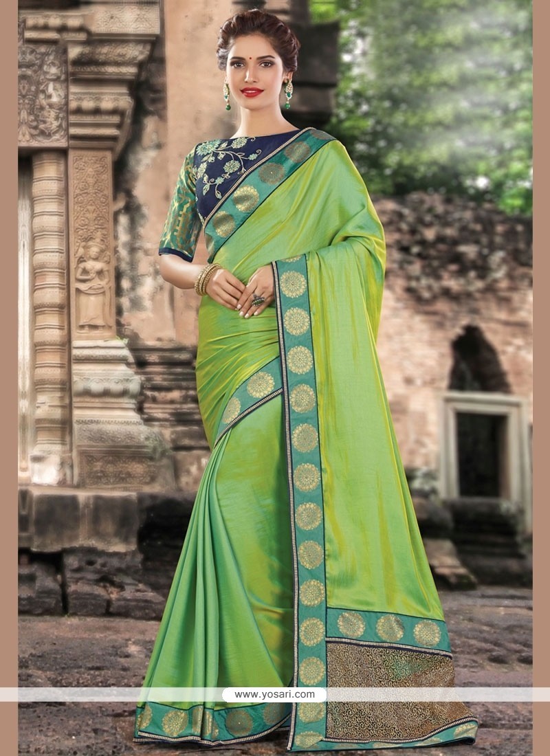 Picturesque Art Silk Embroidered Work Traditional Saree