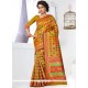 Radiant Yellow Weaving Work Banarasi Silk Traditional Saree