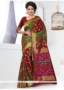 Alluring Weaving Work Banarasi Silk Designer Traditional Saree