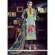 Glamorous Cotton Silk Digital Print Work Pant Style Suit