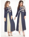 Irresistible Embroidered Work Faux Georgette Navy Blue Party Wear Kurti