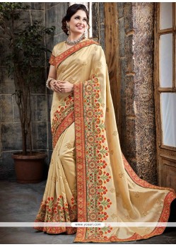 Sensible Bhagalpuri Silk Resham Work Traditional Designer Saree