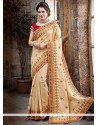 Energetic Faux Chiffon Embroidered Work Classic Designer Saree