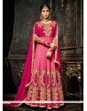 Fashionable Embroidered Work Faux Georgette Floor Length Anarkali Salwar Suit