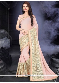 Graceful Embroidered Work Net Classic Saree