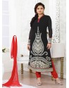 Black And Red Georgette Pakistani Suits