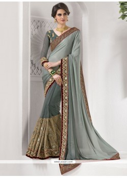 Fashionable Satin Classic Saree
