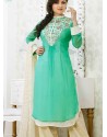 Green And Cream Georgette Pakistani Suits