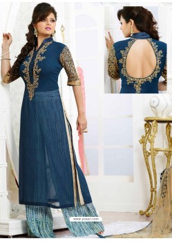 Blue Georgette Pakistani Suits