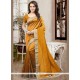 Staggering Mustard Traditional Saree