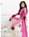 Pink And White Georgette Pakistani Suits