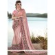 Enchanting Pink Embroidered Work Classic Saree