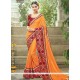 Fantastic Art Silk Orange Traditional Saree