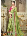 Floral Art Silk Green Designer Traditional Saree