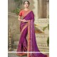 Impressive Purple Sequins Work Art Silk Designer Traditional Saree