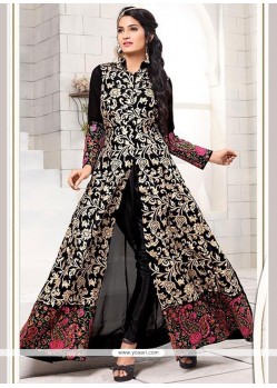 Vibrant Faux Georgette Resham Work Designer Salwar Suit