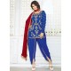 Flattering Blue Stone Work Punjabi Suit