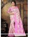 Classy Cotton Rose Pink Printed Saree