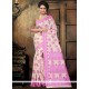 Winsome Pink Printed Saree