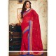 Arresting Embroidered Work Faux Chiffon Classic Saree