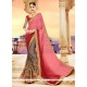 Paramount Patch Border Work Faux Georgette Shaded Saree