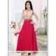Noble Art Silk Hot Pink Readymade Anarkali Salwar Suit