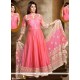 Blooming Pink Readymade Anarkali Salwar Suit
