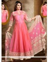 Blooming Pink Readymade Anarkali Salwar Suit