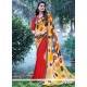 Awesome Multi Colour Faux Georgette Printed Saree