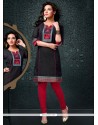 Aristocratic Cotton Brown Lace Work Party Wear Kurti