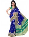 Engrossing Banarasi Silk Weaving Work Traditional Designer Saree