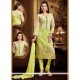 Masterly Embroidered Work Green Chanderi Readymade Suit