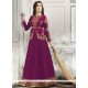 Elegant Magenta Designer Floor Length Suit