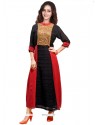 Subtle Faux Georgette Embroidered Work Party Wear Kurti