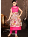 Glossy Pink Printed Salwar Kameez