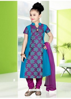 Awesome Purple Art Silk Salwar Kameez