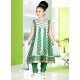 Glossy Green Art Silk Salwar Kameez