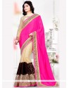 Aesthetic Faux Chiffon Embroidered Work Designer Saree