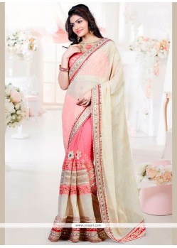 Trendy Pink Net Classic Designer Saree