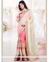 Trendy Pink Net Classic Designer Saree