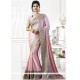Gleaming Embroidered Work Pink Traditional Designer Saree