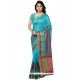 Sightly Weaving Work Turquoise Banarasi Silk Traditional Saree
